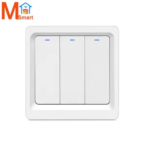 New 86*86 UK Standard Tuya Smart Switch Wifi Wall 123 gang smart button switch