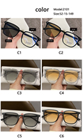 Nouveauté 2025 Lunettes de vue carrées unisexes photochromiques avec style décoratif et étui à lunettes