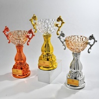 Trophée sportif personnalisé en verre et cristal, gravé au laser, écologique et poli - Modèle en cristal