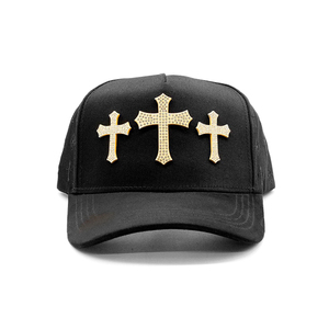 Casquette de Baseball 5 Panneaux en Stock « A-Frame » X Corridos Tumbados, Casquette Trucker en Daim à Large Bord avec Strass et Chrome, Gorra de Barbier - Product Image 4