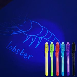 Ma Thuật Sơn Lớn Mực UV Đánh Dấu Gian LẬN Vô Hình Bút Giá Rẻ Gián Điệp Bí Mật Tin Nhắn Vô Hình Mực LED Bóng Bút Với Ánh Sáng UV - Product Image 4