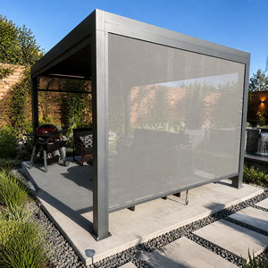 Pergola Motorizzata <span class=keywords><strong>in</strong></span> Alluminio Verniciato a Polvere con Tetto a Lamelle, <span class=keywords><strong>Copertura</strong></span> Ecologica per Balcone, Patio, Giardino e Terrazza - Product Image 4