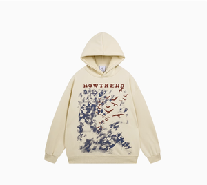 American Fashion High Street Graffiti Print Hoodie y Fleece Hoodie Chaqueta suelta de hip hop para hombre - Product Image 2
