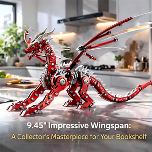 Kit <span class=keywords><strong>de</strong></span> Modélisation <span class=keywords><strong>de</strong></span> Pterosaure en Métal - Puzzle 3D en Acier Inoxydable pour Adultes - Art Bionique pour Décoration <span class=keywords><strong>de</strong></span> Bureau <span class=keywords><strong>et</strong></span> Cadeau <span class=keywords><strong>de</strong></span> Soulagement du Stress - Product Image 6