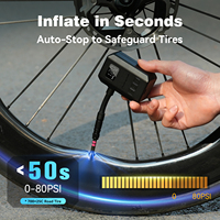 Mini pompe à vélo légère, pompe à gonflage rapide avec manomètre, pompe à air électrique pour vélo de montagne, vélo de route, moto