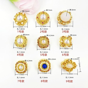 Cuentas espaciadoras de perlas de imitación chapadas en oro de 18 quilates, accesorios de joyería DIY para la fabricación de pulseras y collares, venta al por mayor - Product Image 4
