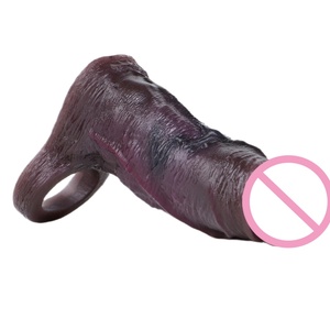 NNSX Realistic <b>Dildo</b> Sheath Sex Toy for Adult Male Penis Sleeve With Penis Anti Ring Silicone Dick Enlargement Toy Wholesale - Product Image 5