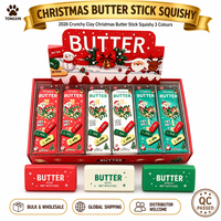 Bâton de beurre de Noël croustillant et moelleux, bloc de pâte à modeler, son claquant, anti-stress, jouet sensoriel, vente en gros, personnalisé, OEM, ODM TONGXIN