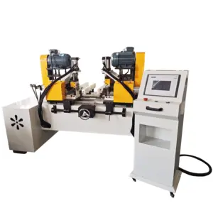 80 pneumatic double head chamfering machine automatic feeding tube and rod chamfering machine