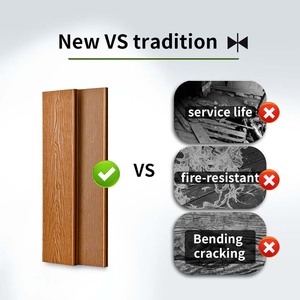 Plancher extérieur en <span class=keywords><strong>bois</strong></span> composite WPC, design moderne, imperméable, antidérapant, à emboîtement, gaufrage 3D, résistant aux UV - Product Image 2