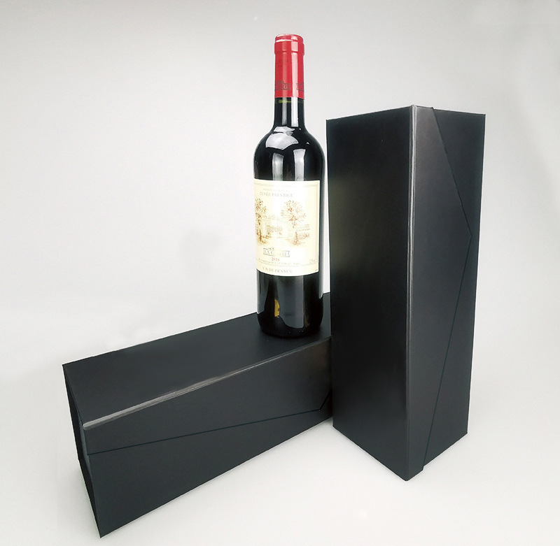 Coffret à vin carré noir