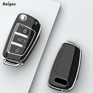 Housse de protection pour <span class=keywords><strong>clé</strong></span> de voiture en TPU souple pour <span class=keywords><strong>Audi</strong></span> <span class=keywords><strong>A3</strong></span> A4 A5 A6 A7 Q3 Q5 S6 B6 B7 B8 C6 <span class=keywords><strong>8P</strong></span> 8V 8L TT RS, <span class=keywords><strong>coque</strong></span> de protection FOB, accessoires automobiles - Product Image 1