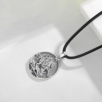 Cnyisunni — collier Vintage en argent Sterling 925 pour homme, accessoire surdimensionné, bijoux Saint George