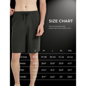 Pantalones Cortos de Bambú y Viscosa Personalizados para Hombre, Pantalones Cortos de Pijama Suaves con Bolsillos, que Absorben la Humedad, Ropa Casual para Estar en Casa, Pantalones para Dormir - Product Image 5