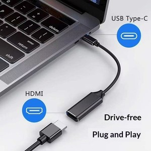 อะแดปเตอร์ Type-C เป็น <span class=keywords><strong>HDMI</strong></span> <span class=keywords><strong>สาย</strong></span> USB C เป็น HDTV 4K 60Hz สำหรับเชื่อมต่อหน้าจอโทรศัพท์ แล็ปท็อป Macbook แท็บเล็ตเข้ากับทีวีหรือจอภาพ - Product Image 4