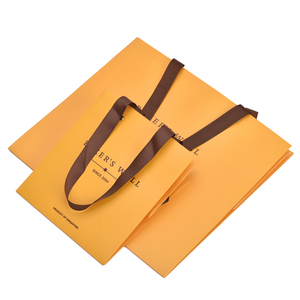 Bolsas de Regalo de Papel Kraft Marrón de Lujo, Hechas a Máquina, Personalizadas, Reutilizables, Ecológicas, Reciclables, con Asas de Cinta con Impresión UV - Product Image 2