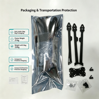 Kit de châssis de drone en fibre de carbone de type H avec empattement de 367 mm, châssis de quadricoptère de course FPV avec trous de montage pour caméra, VTX et contrôleur de vol
