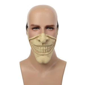 Masque en latex demi-visage pour cosplay, inspiré du <span class=keywords><strong>film</strong></span> d'<span class=keywords><strong>horreur</strong></span> <span class=keywords><strong>Thriller</strong></span> The Black Phone, avec cornes - Product Image 2