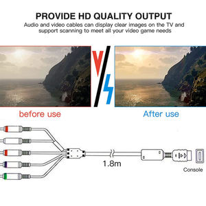 สายเคเบิล HDTV <span class=keywords><strong>AV</strong></span> แบบมีสายขนาด 6 ฟุต ผลิตจากวัสดุ ABS สำหรับเชื่อมต่อ 2 และ 3 หัว RCA คอมโพสิต สำหรับ PS2 และอื่นๆ - Product Image 6