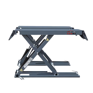 Dongkrak Mobil Gunting Ultra Tipis 4000kg Empat Silinder Hidrolik Bersertifikat <span class=keywords><strong>CE</strong></span>, Tinggi Kerja 1.2m, Dapat Dipindahkan, 220-380V 2.2Kw - Product Image 1