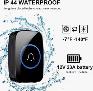 2025 New Product 433MHZ Led <b>Light</b> IP44 Waterproof Touch Button Wireless Smart Doorbell EU AU US <b>Plug</b> - Product Image 5
