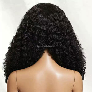 Perruque bandeau réglable sans colle transparente pour femme, style <span class=keywords><strong>afro</strong></span> bouclé européen et américain, noire, en fibre chimique de <span class=keywords><strong>soie</strong></span> haute température - Product Image 3