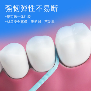 Palillos de Dientes Desechables de Plástico al por Mayor de Fábrica, 200 Piezas, Cepillos Interdentales con Hilo Dental para Uso Doméstico - Product Image 1