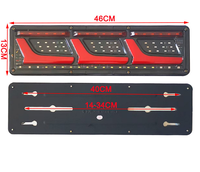 Nouvelles feux arrière combinés LED étanches 12V-24V pour camion, lentille transparente, diode électroluminescente