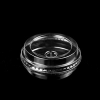 Prix d'usine bon marché, couvercle de tasse à café en plastique transparent PET intelligent jetable de 90 mm, anti-fuite, pour milkshake, jus, thé