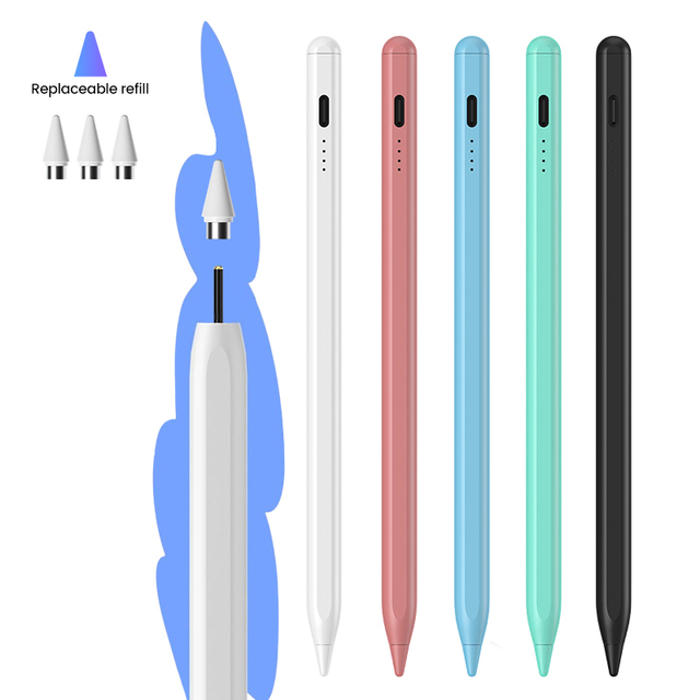 Universal Stylus Pen Capacitive Pencil-Style Stylus for iPad & Android Active Touch Screen Pen for Handwriting & Painting