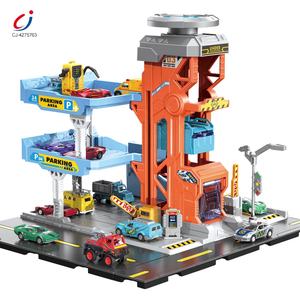 Chengji Mini Car Alloy Toys Garage Parking Space Plane <span class=keywords><strong>Lot</strong></span> Set Toy Parking Garage with Elevator - Product Image 1