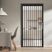 Portes pliantes pliantes en cristal Transparent pour cuisine salon balcon cloison conservation de la chaleur isolation de la fumée d'huile