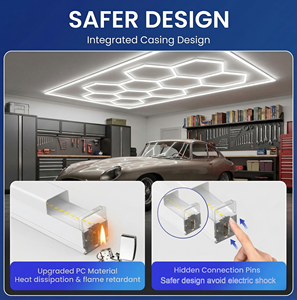 Luminaires LED hexagonaux en nid d'abeille à économie d'énergie de haute qualité pour plafonds de <span class=keywords><strong>garage</strong></span> et ateliers de lavage - Product Image 4