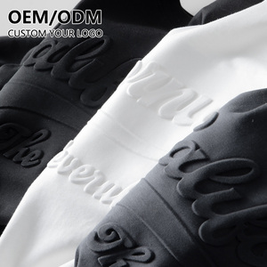 Manufactured Heavyweight 100% Cotton Hoody Thick Oversized <strong>Men</strong> <strong>Pullover</strong> Hoodies Custom Emboss Hoodies <strong>for</strong> <strong>Men</strong> - Product Image 4