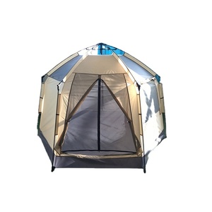 Tente de loisirs hexagonale à support automatique en fibre de verre, 230x200x140cm, imperméable et respirante - Product Image 1