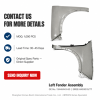 Nouvel ensemble de garde-boue avant gauche en fer de haute qualité pour BYD Dolphin OE 13440443-00 EM2E-8403010/77
