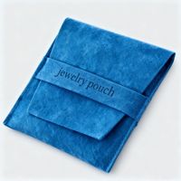 Pochette Cadeau de Luxe Personnalisée en Velours Écologique Recyclable avec Rabat pour Colliers, Bracelets, Bijoux et Bagues en Daim