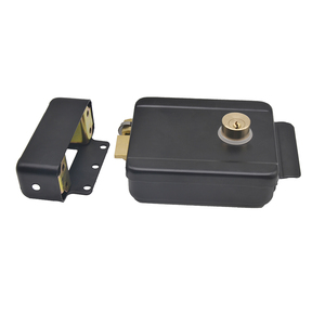 <span class=keywords><strong>Serrure</strong></span> de porte en métal électronique noire, pulvérisation mécanique de poudre, <span class=keywords><strong>serrure</strong></span> de porte de garage électrique à cylindre unique - Product Image 2