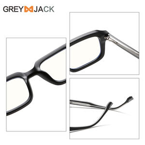 Lunettes carrées Greyjack anti-lumière bleue, monture complète, style uni, verres en acrylique K055OP - Product Image 2