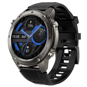 Montre connectée de sport GPS étanche 5ATM IP68 avec écran AMOLED, suivi de la fréquence cardiaque, de l'oxygène sanguin, appels Bluetooth, suivi du sommeil, bracelet magnétique en gel de silice double - Product Image 5
