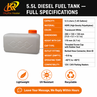 OkyRie – réservoir de carburant, huile, Diesel, bouteille d'eau, Kit de canette pour voiture électrique, chauffage de stationnement, conteneur de carburant anti-éclaboussures