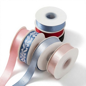 Rubans en satin 1-1/2 pouces, couleur unie, assortiment rose, bleu, rouge, noir, pour emballage cadeau, ruban décoratif artisanal, tissé double face - Product Image 4