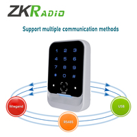 Lector de Tarjetas de Acceso con Código QR Dinámico, Carcasa Metálica Impermeable, Lector de Tarjetas NFC ID IC de 13.56MHz, Lector de Control de Acceso con Contraseña