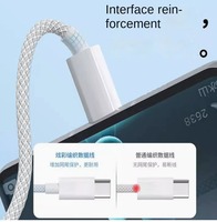 Cable USB-C de Carga Rápida PD de 60W con Trenzado de Nailon y Revestimiento de TPE, Cable de Transferencia de Datos de Carga Rápida para iPhone 17/16/15, Cámara y Computadora