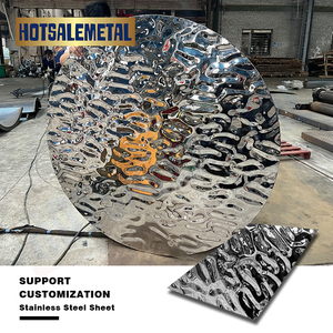 Plaques en acier inoxydable ondulé 4x8 pieds, finition miroir or et argent, prêtes à être expédiées - Product Image 3