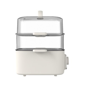 Cuiseur vapeur électrique Midea à 2 niveaux en acier inoxydable avec minuterie mécanique pour la cuisine à domicile - Product Image 3