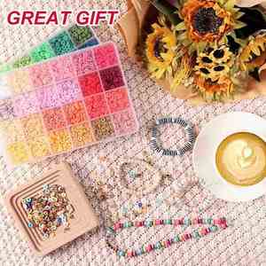 5000 Pcs <b>Clay</b> <b>Bead</b> <b>Set</b> 24 Colors DIY Craft Jewelry Making Bracelet Kit with Custom Logo USA Mairun Brand - Product Image 5