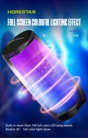 Enceinte portable Hopestar 10W P49 avec lumière RGB sans fil, étanche, pour la maison, avec batterie intégrée