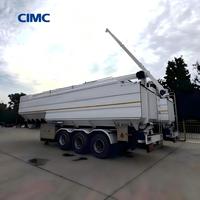 Remorque à 3 essieux CIMC de 50 m³ pour le transport d'aliments pour animaux en vrac