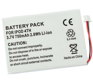 Oem batteria per iPod 4 4th foto 4 616-0183 pe435a a1099 20gb 40gb 60gb 750mah - Product Image 2